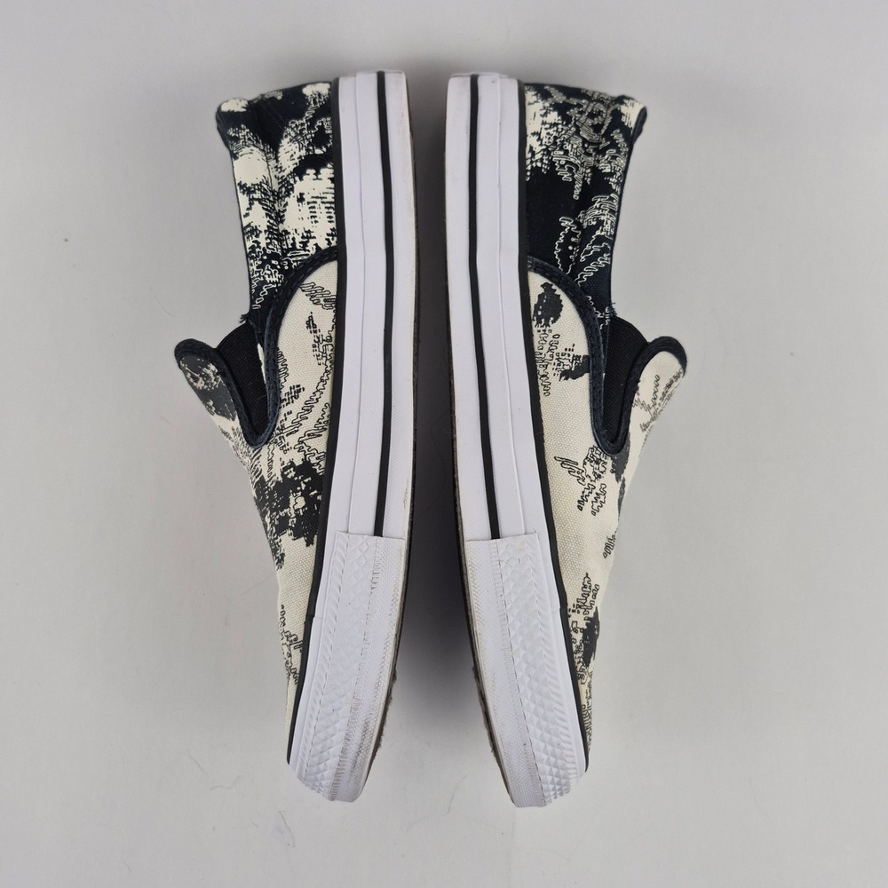 Converse Chuck Taylor All Star Slip On Black White Graphic Floral Womens 10 - Picture 6 of 9